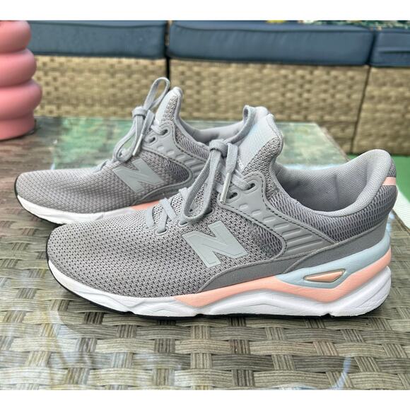 New Balance Shoes - New Balance X90 Gray Peach Running Sneakers Women’s Size 8.5